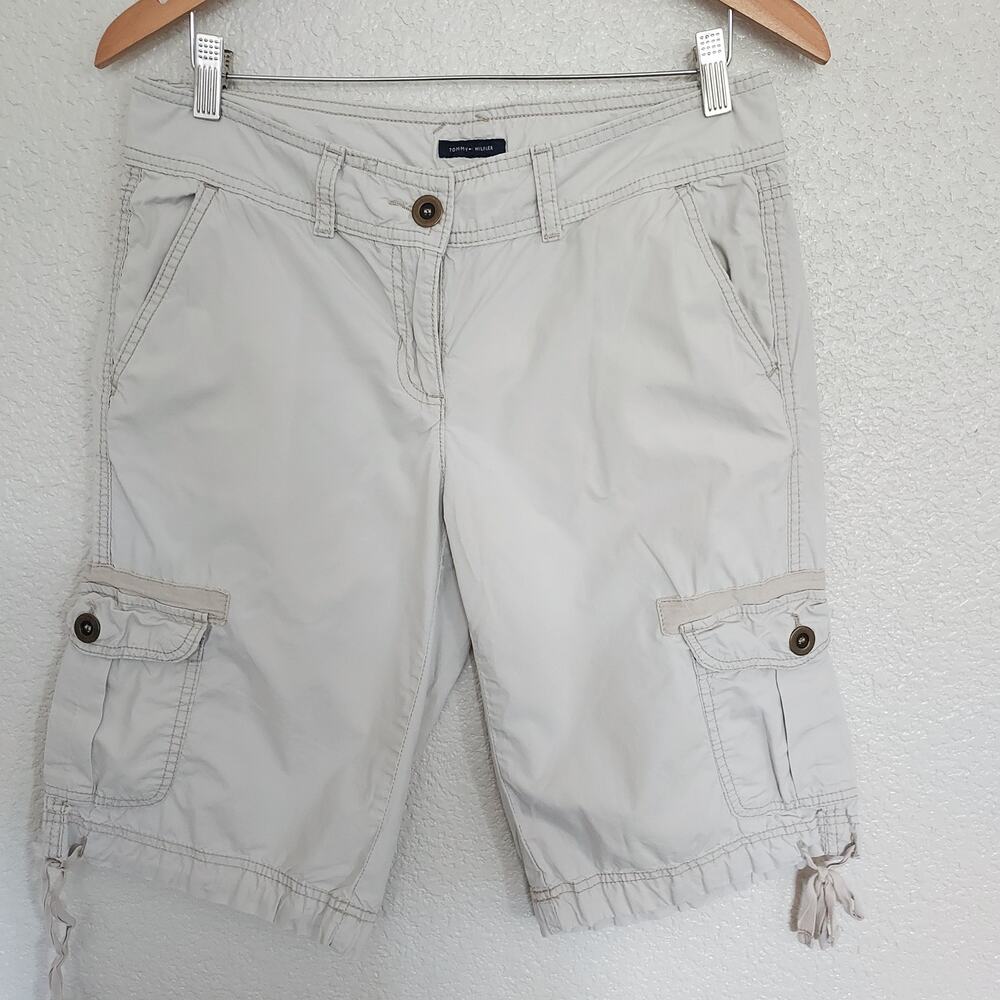 Tommy Cream Bermuda Cargo Shorts Gorpcore Size 6